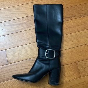 Coach black leather boot